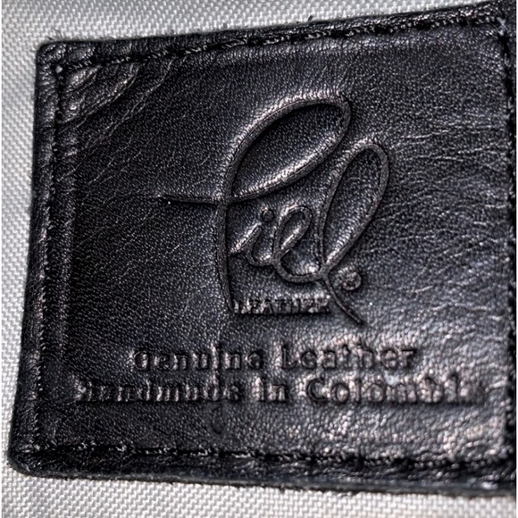 Liel Genuine Leather Large Tote Bag Hand Made in Columbia Black Color 20”X13”X7” - Picture 7 of 15